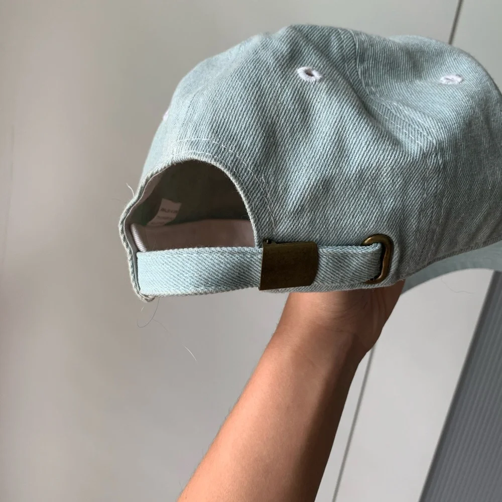 Light denim baseball cap